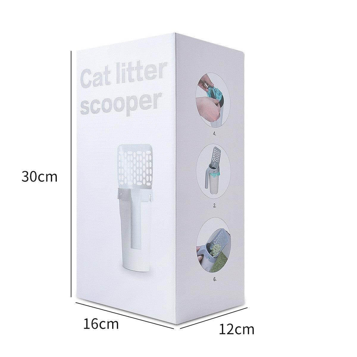 All - in - One Cat Litter Scoop with Built - In Waste Bin – No Mess, No Odor, Just Easy Cleaning! by White Diomedes | Buy at Pawport