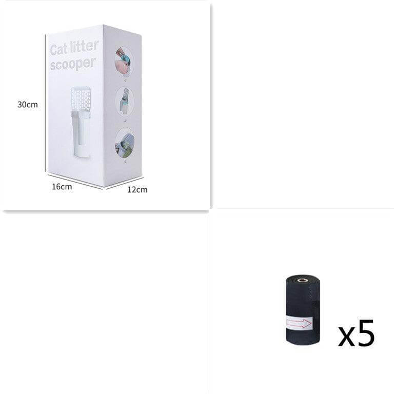 All - in - One Cat Litter Scoop with Built - In Waste Bin – No Mess, No Odor, Just Easy Cleaning! by White Diomedes | Buy at Pawport