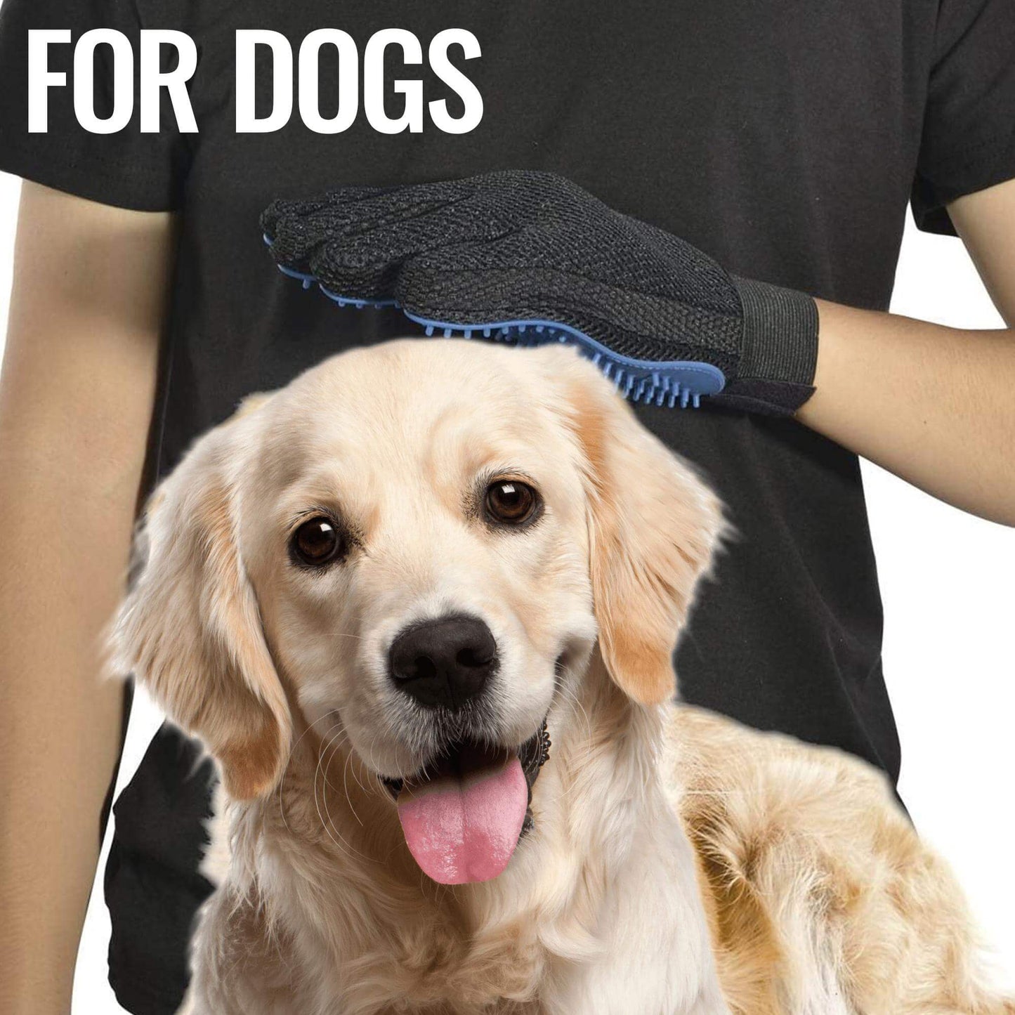 Pet Grooming Gloves Dog Brush Mitts Deshedding Hair Removal Massage by Periwinkle Eros | Buy at Pawport