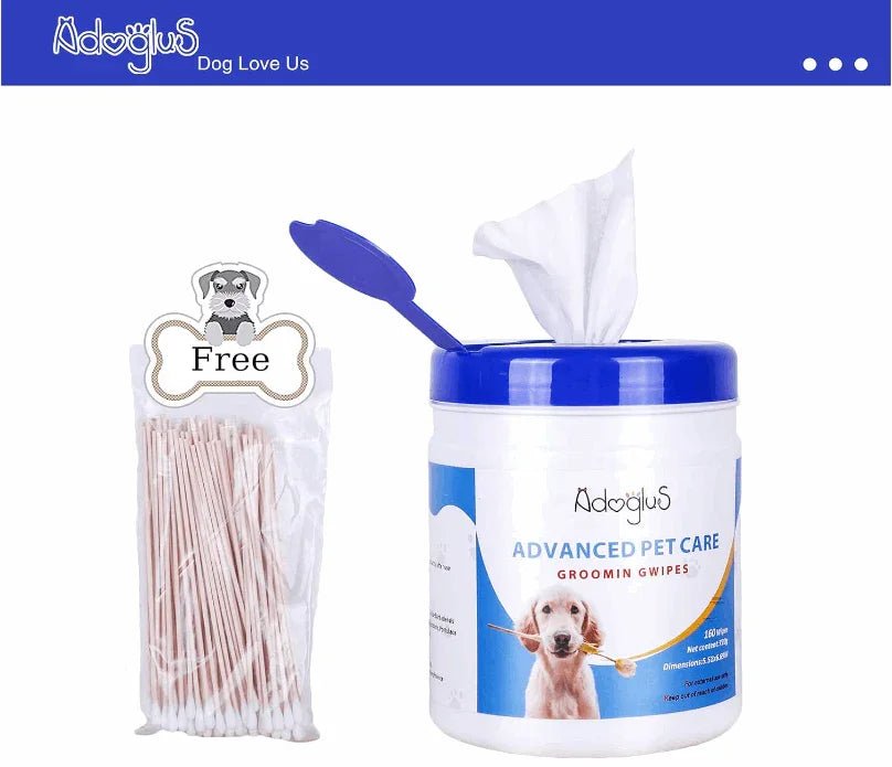 Pet Wipes with free cotton swabs by Tan Cress | Buy at Pawport