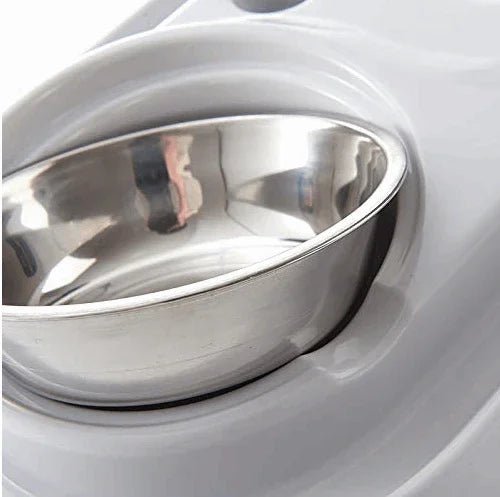 Stainless Steel Pet Bowls with Automatic Water Bottle by Tan Cress | Buy at Pawport