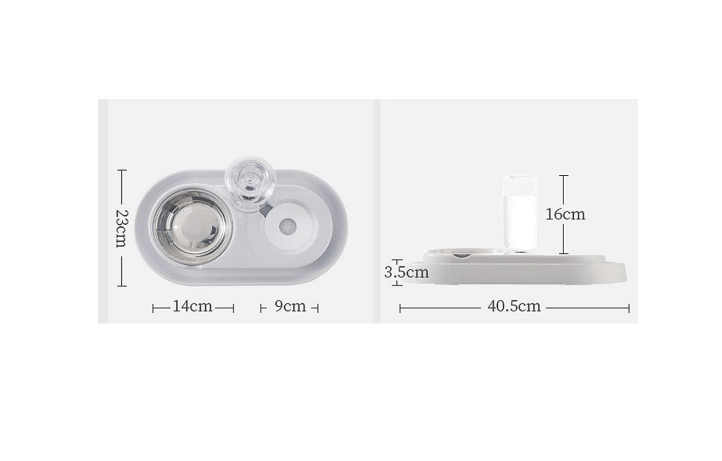 Stainless Steel Pet Bowls with Automatic Water Bottle by Tan Cress | Buy at Pawport