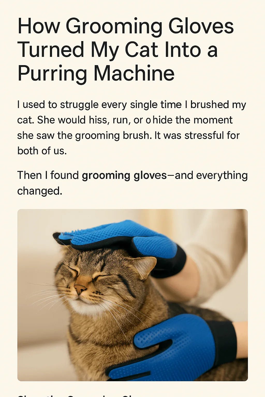 How Grooming Gloves Turned My Cat Into a Purring Machine - Pawport