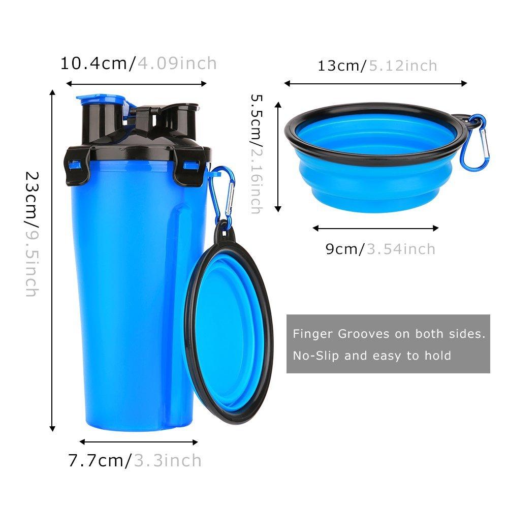 2 in 1 Dog Drinking Water Bottle with Bowls by Tan Cress | Buy at Pawport
