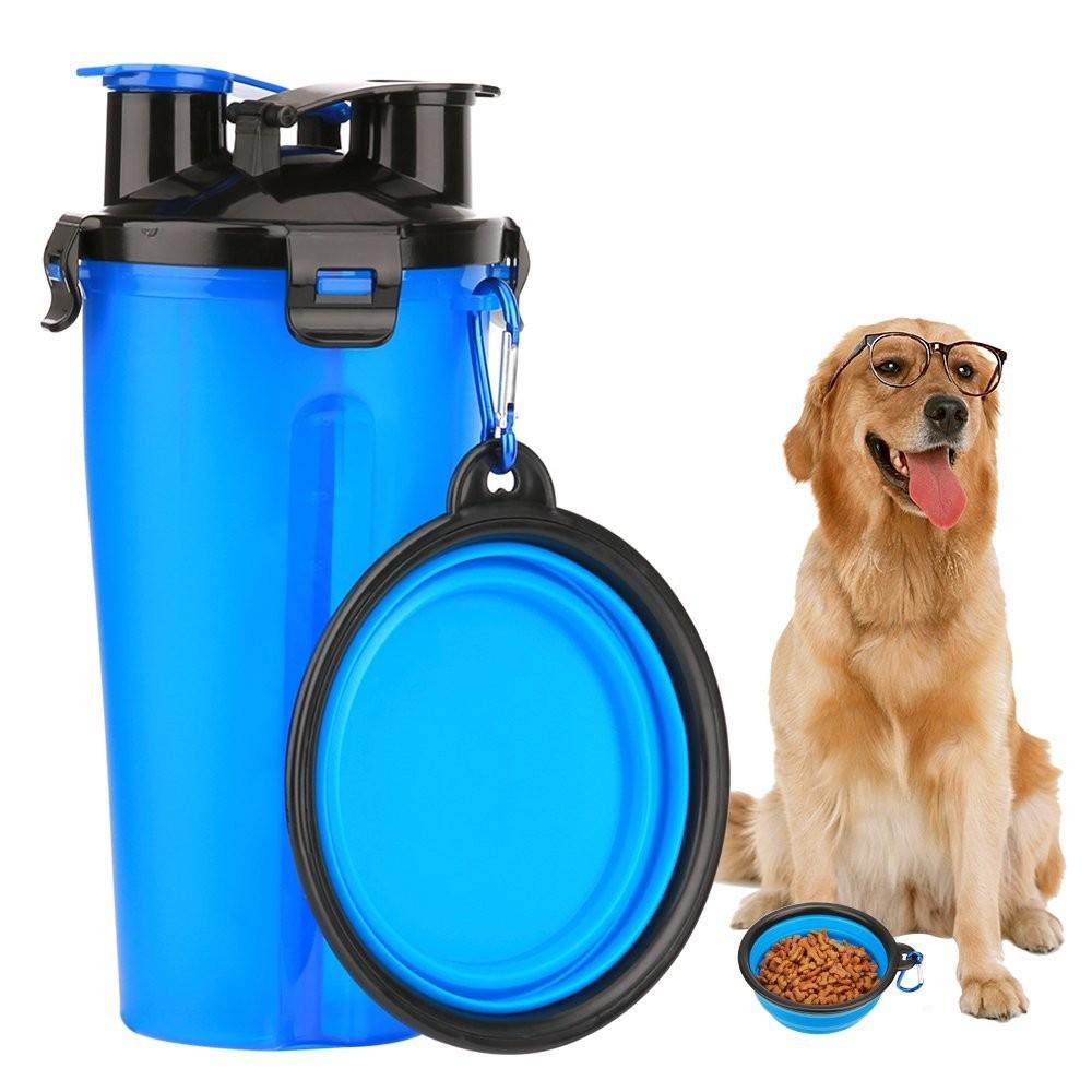 2 in 1 Dog Drinking Water Bottle with Bowls by Tan Cress | Buy at Pawport