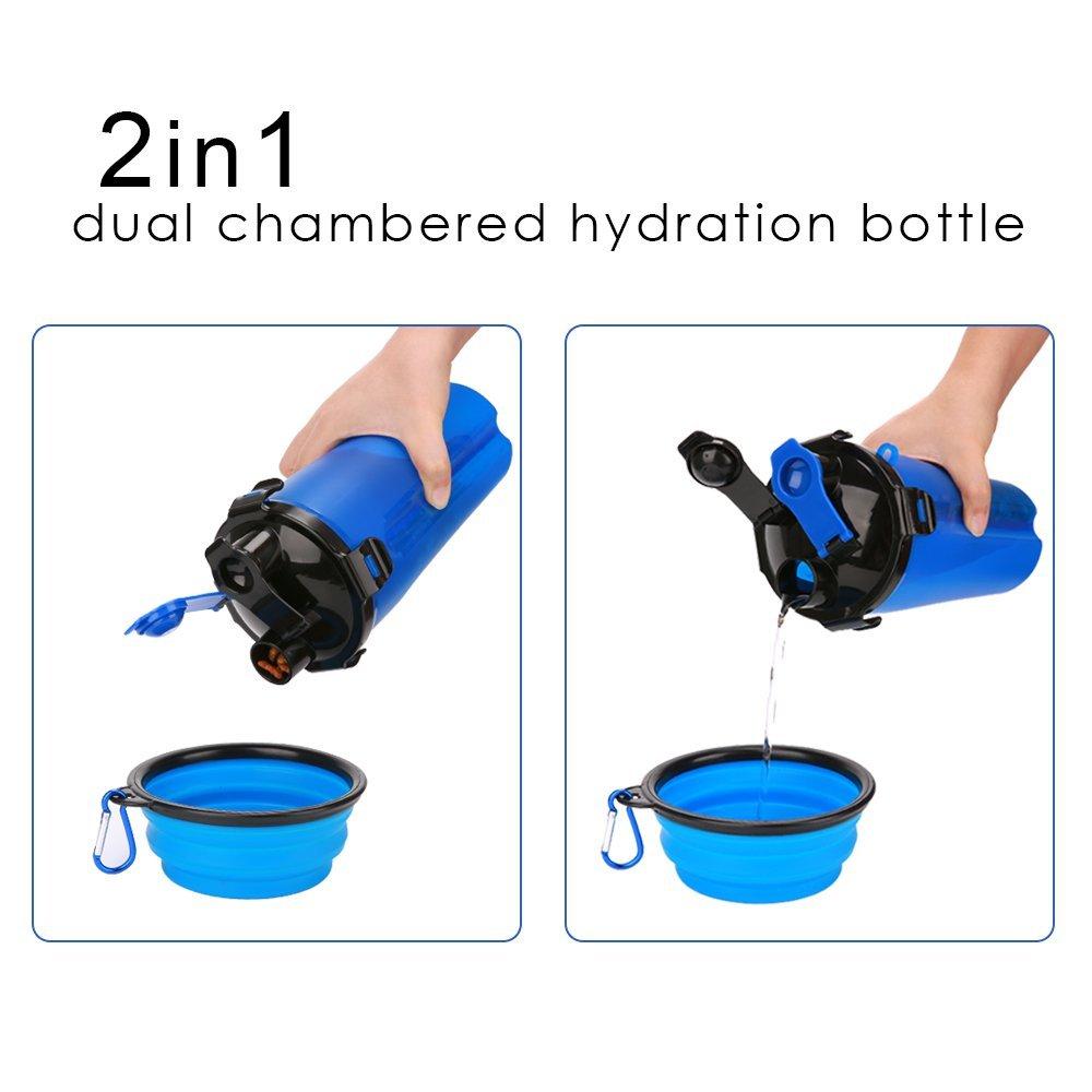 2 in 1 Dog Drinking Water Bottle with Bowls by Tan Cress | Buy at Pawport