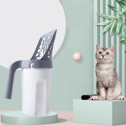 All - in - One Cat Litter Scoop with Built - In Waste Bin – No Mess, No Odor, Just Easy Cleaning! by White Diomedes | Buy at Pawport