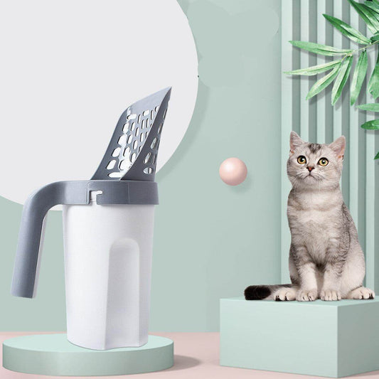 All - in - One Cat Litter Scoop with Built - In Waste Bin – No Mess, No Odor, Just Easy Cleaning! by White Diomedes | Buy at Pawport