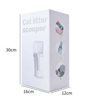 All - in - One Cat Litter Scoop with Built - In Waste Bin – No Mess, No Odor, Just Easy Cleaning! by White Diomedes | Buy at Pawport