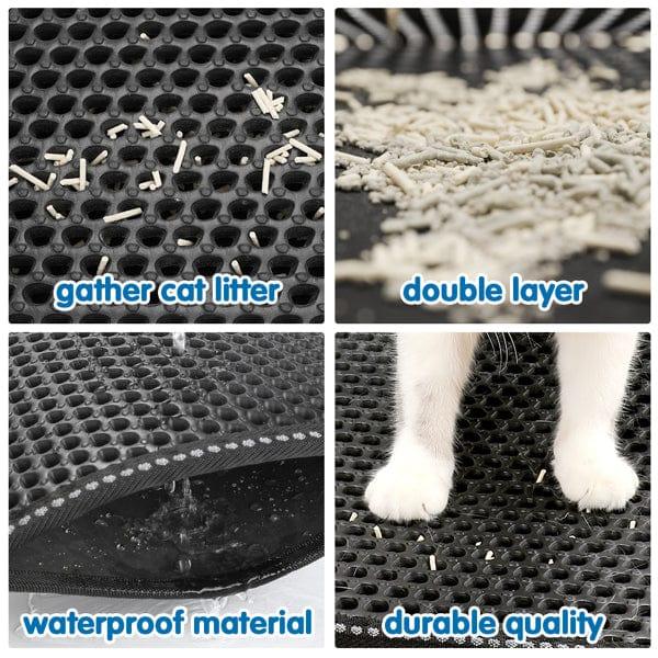 Cat Litter Mat Kitty Litter Trapping Mat Double Layer Mats by Teal Simba | Buy at Pawport