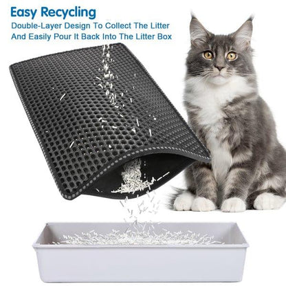 Cat Litter Mat Kitty Litter Trapping Mat Double Layer Mats by Teal Simba | Buy at Pawport