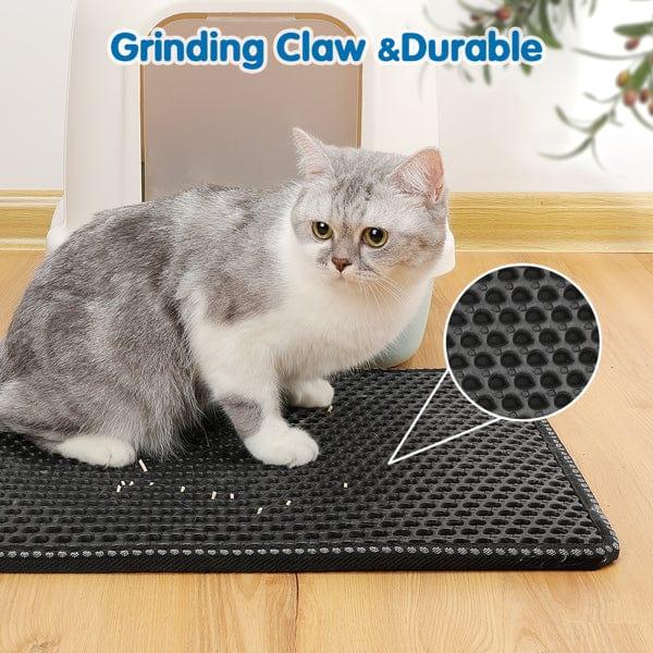 Cat Litter Mat Kitty Litter Trapping Mat Double Layer Mats by Teal Simba | Buy at Pawport