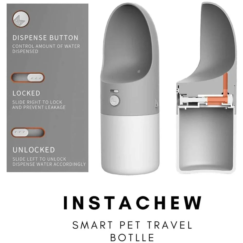 Instachew Rover Pet Travel Bottle, Dog water bottle by Sky Blue Arachne | Buy at Pawport