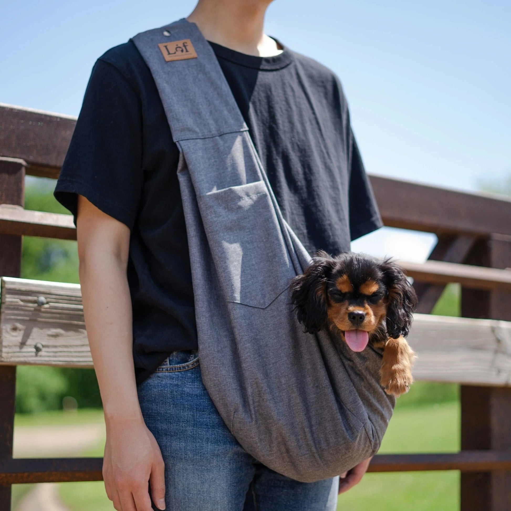 Lof Mesh Pet Sling Bag - Comfortable & Hands - Free Travel for Small by Emerald Alfie | Buy at Pawport